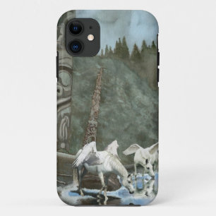 Sacred Pegasi Drinking from River Fantasy Art iPhone 11 Case