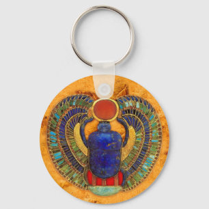 Sacred Scarab of Ancient Egypt Key Ring