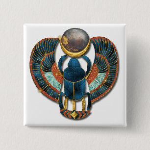 Sacred Scarab of King Tut 15 Cm Square Badge