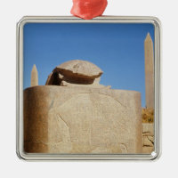 Sacred scarab statue in the Temple of Amun