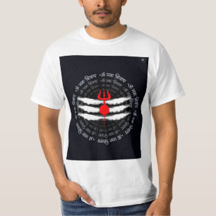 Sacred Shiva Trishul & Om Namah Shivaya Circle T-S T-Shirt