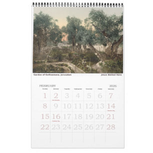 Sacred Sites in the Holy Land Calendar