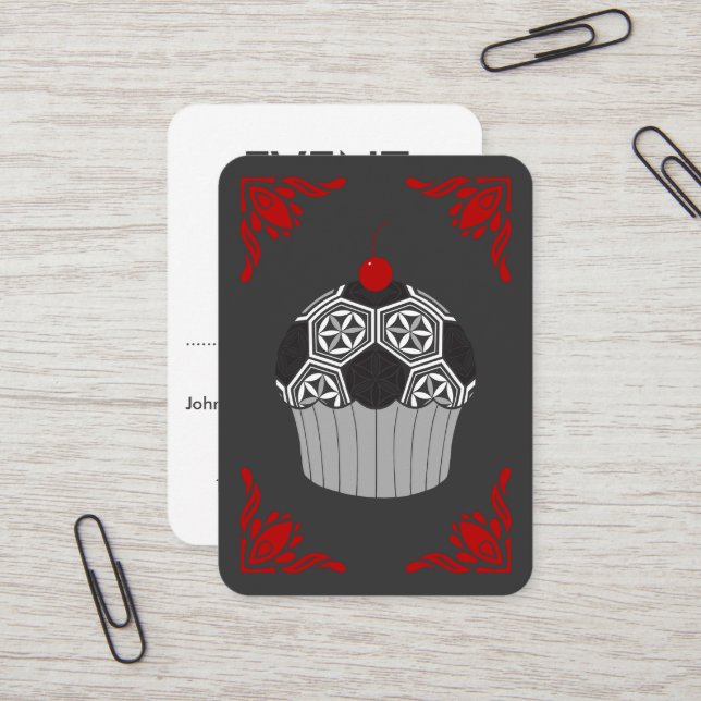 sacred soccer cupcake business card (Front/Back In Situ)