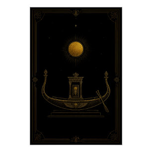 Sacred Solar Barque Beneath the Sun Poster