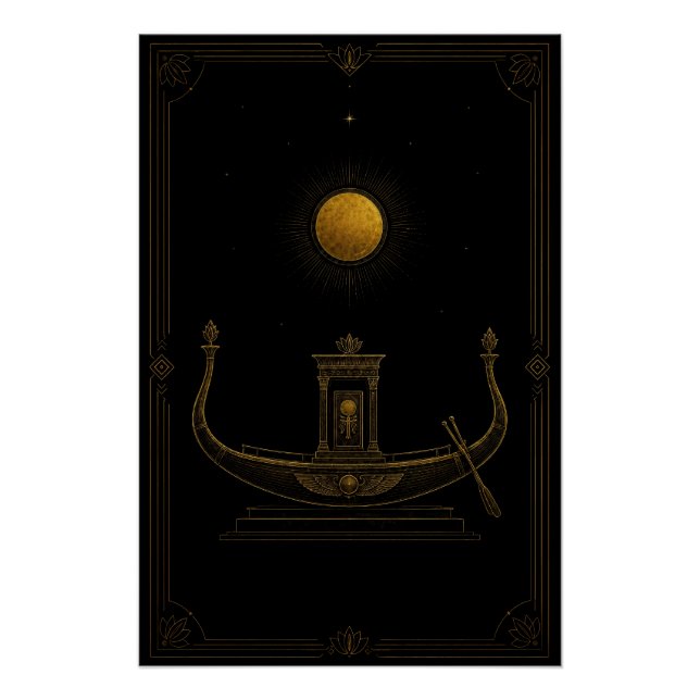 Sacred Solar Barque Beneath the Sun Poster (Front)
