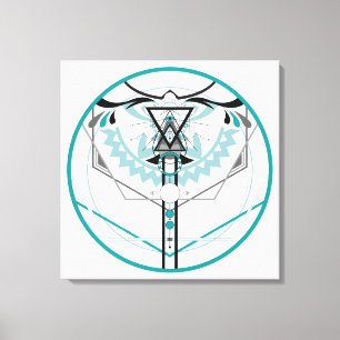sacred solar glyph canvas print