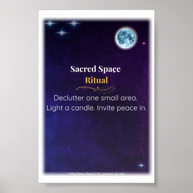 Sacred Space Ritual – Vertical Poster Print (4x6) (Front)