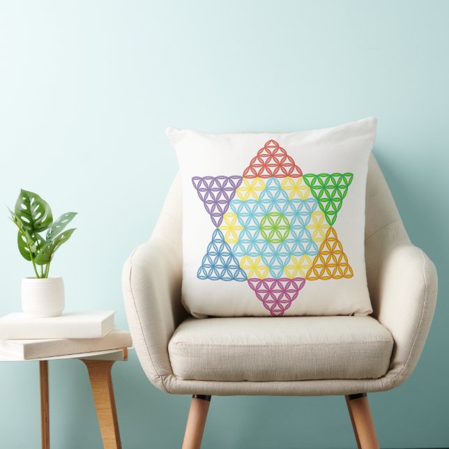 Sacred Star - Star Of Life, 04/3D-CF. Cushion (Chair)