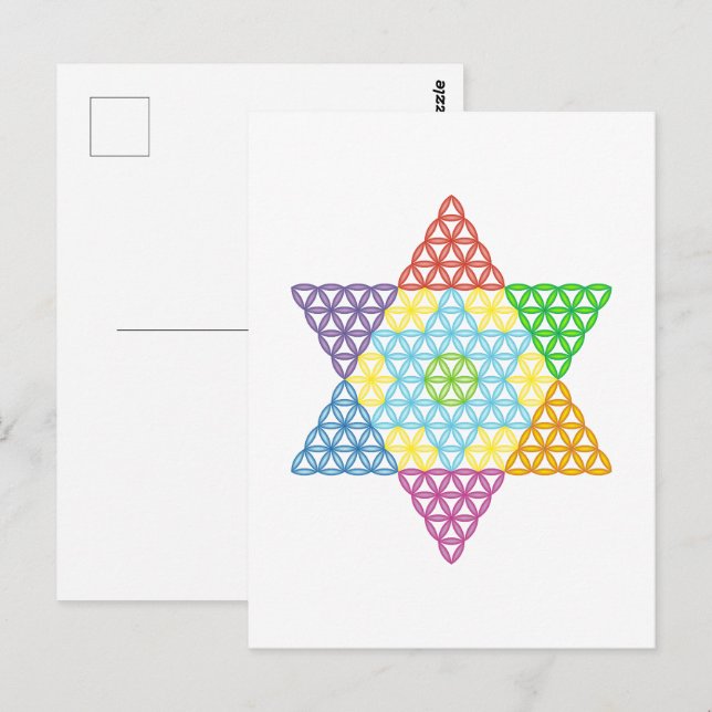 Sacred Star - Star Of Life, 04/3D-CF. Postcard (Front/Back)