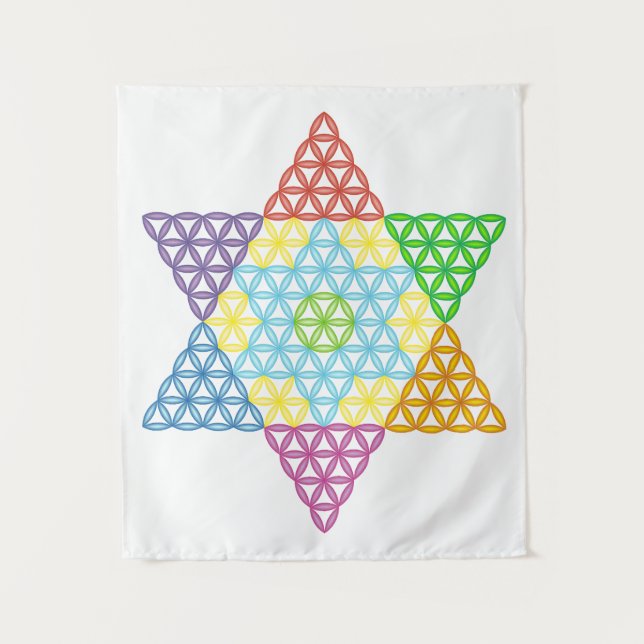 Sacred Star - Star Of Life, 04/3D-CF. Tapestry (Front)