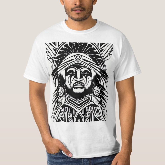Sacred Symbols: Native American Linework Design. T-Shirt (Front)