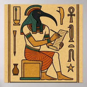 Sacred Thoth Divine Wisdom God Poster