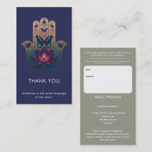 Sacred Transformation Hamsa Hand Design Business Card