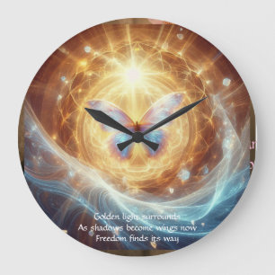 Sacred Transformation - Luminous Butterfly Clock