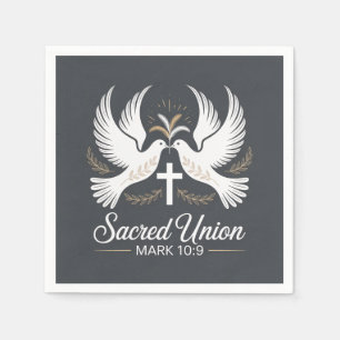 Sacred Union Christian Wedding Napkin