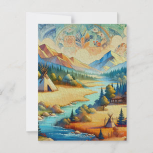 Sacred Valley - Native American Tribal Landscape Postcard