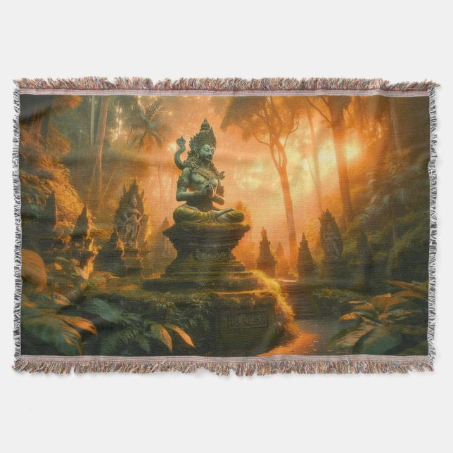 Sacred Whispers of Bali Throw Blanket (Front)