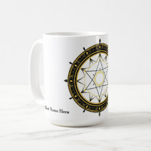 Sacred White Geometry Coffee Mug
