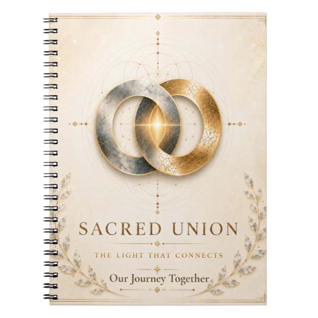 Sacred Wholeness | Wedding Planner | Personalised  Notebook (Front)