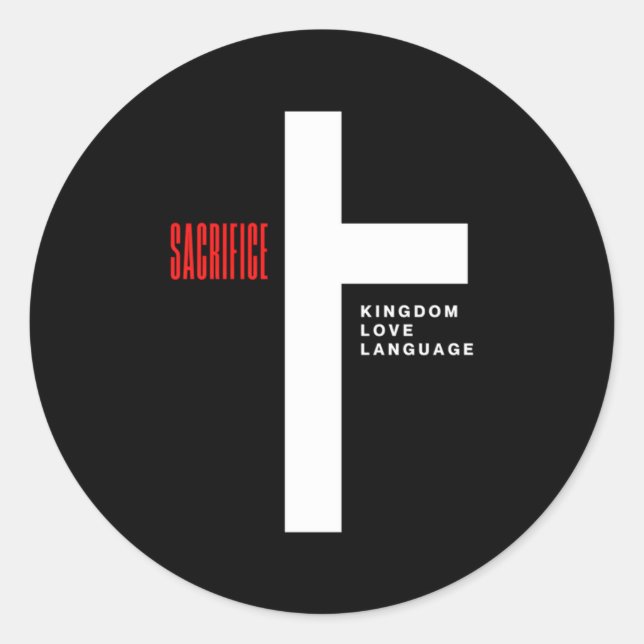 Sacrifice Classic Round Sticker (Front)