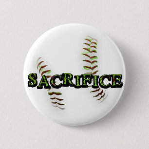 Sacrifice Fastpitch Softball 6 Cm Round Badge