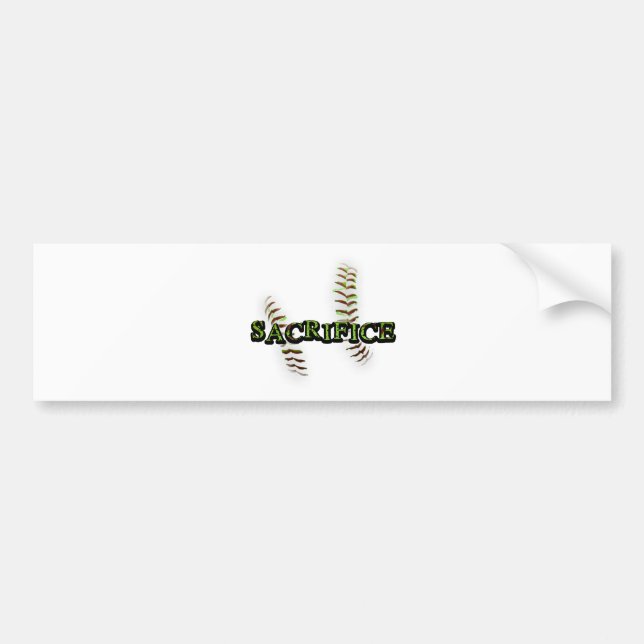 Sacrifice Fastpitch Softball Bumper Sticker (Front)