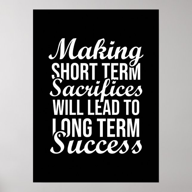 Sacrifice For Success - Gym, Hustle, Success Poster (Front)