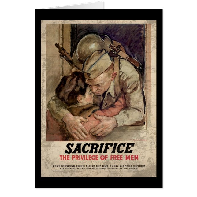 Sacrifice The Privilege Of Free Men (Front)