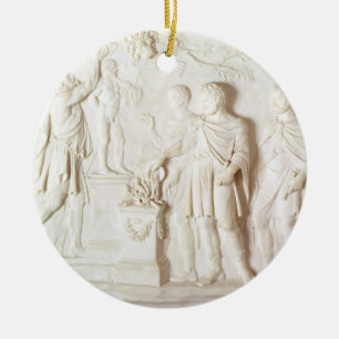 Sacrifice to Hercules, c.1766 (marble) Ceramic Ornament