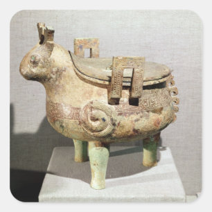 Sacrificial 'hsi-ting' animal figure square sticker