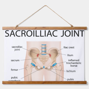 Sacroilliac joint hanging tapestry