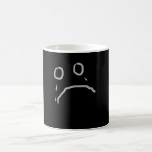 “Sad Aesthetic Black Mug – Minimal Dark Mood Desig