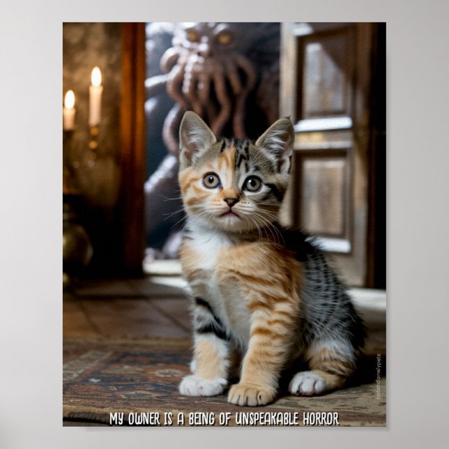 Sad and Lonely Pets Poster Print: My Owner (Front)