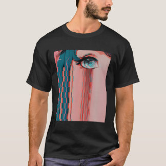 Sad Anime Girl Vaporwave Aesthetic Anime Eyes Eboy T-Shirt