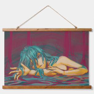 Sad Anime Hanging Tapestry