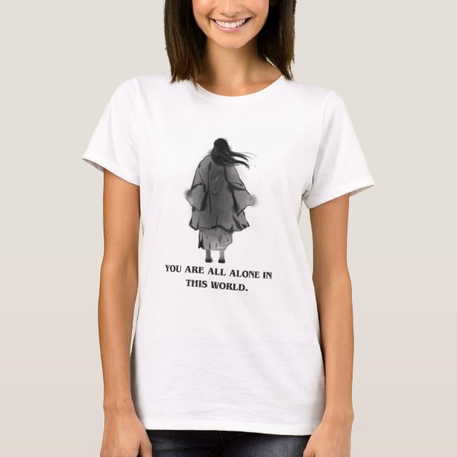 Sad Anime/Manga Style Graphic Tee (Front)