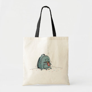 Sad Backpack Eating Chips | Funny Relatable Cartoo Tote Bag