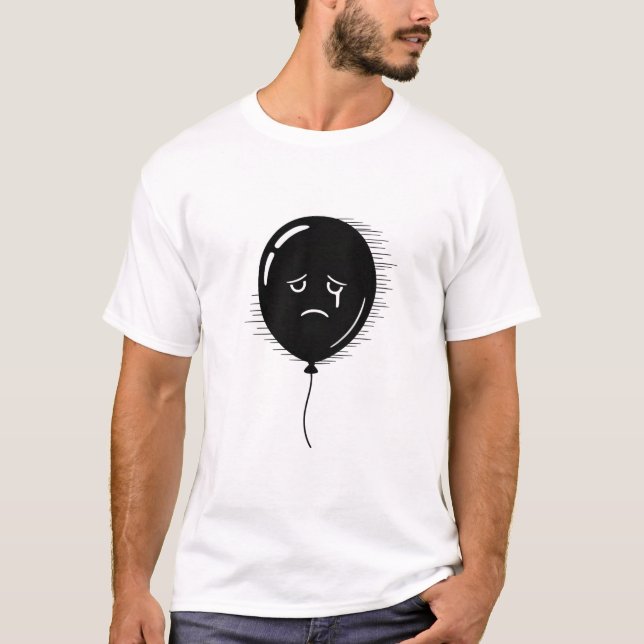 Sad Balloon T-Shirt – Deep Mood Tee (Front)