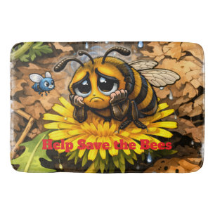 Sad Bee Bath Mat