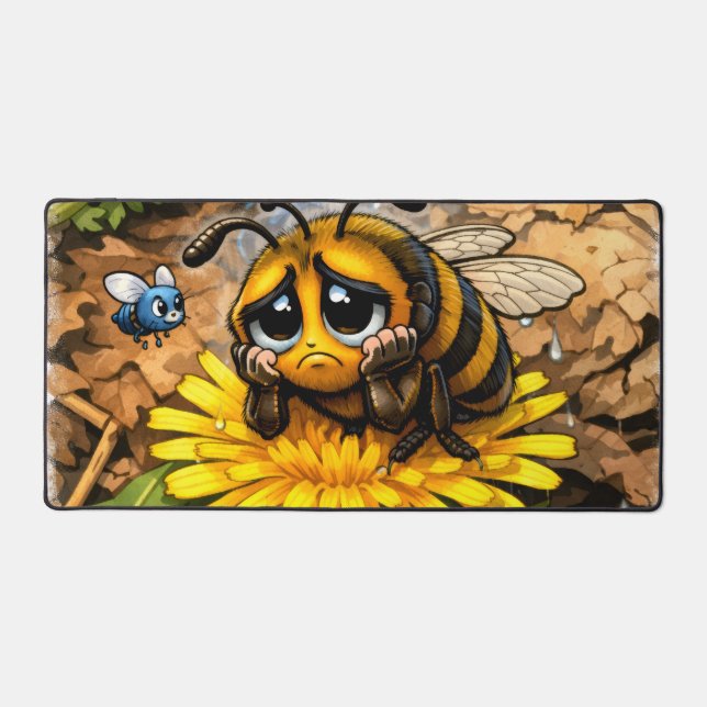 Sad bee desk mat (Front)