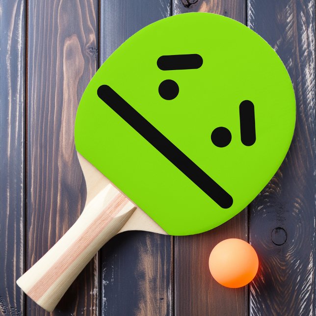 Sad Blank Face Green Ping Pong Paddle (Creator Uploaded)