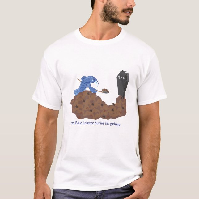 Sad Blue Lobster T-Shirt (Front)