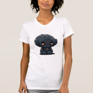 ''Sad Blue Minimalist Robot Character'' T-Shirt