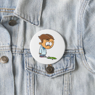Sad Boy Scientist with Broken Experiment 7.5 Cm Round Badge