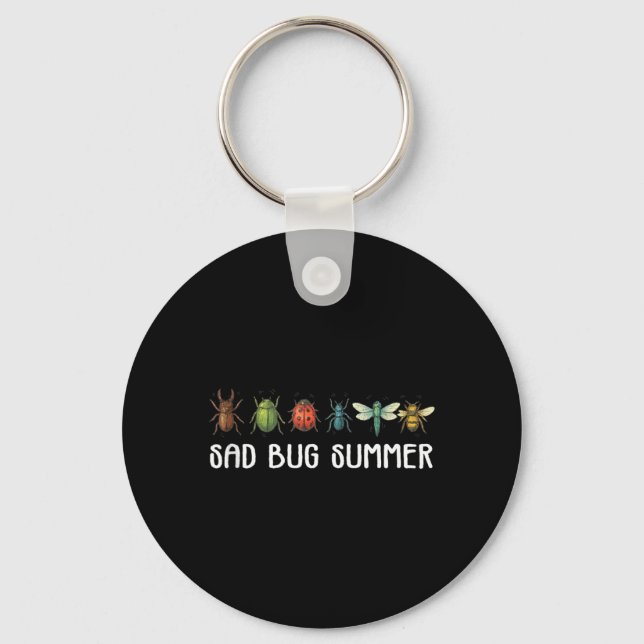 Sad Bug Summer Funny Insect Inspired Indie Key Ring (Front)