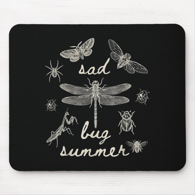 Sad Bug Summer Insects Lover Mouse Pad (Front)
