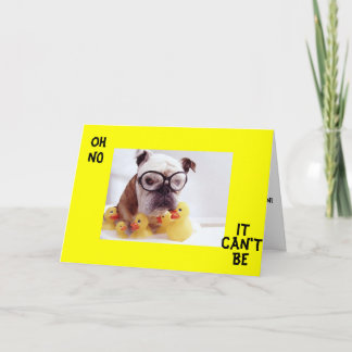 SAD BULLDOG GET WELL WISHES CARD