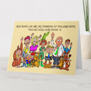 Sad but funny get well  card
