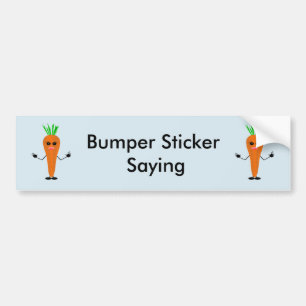 Sad Carrot by Kenneth Yoncich Bumper Sticker