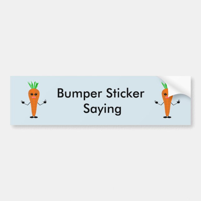 Sad Carrot by Kenneth Yoncich Bumper Sticker (Front)